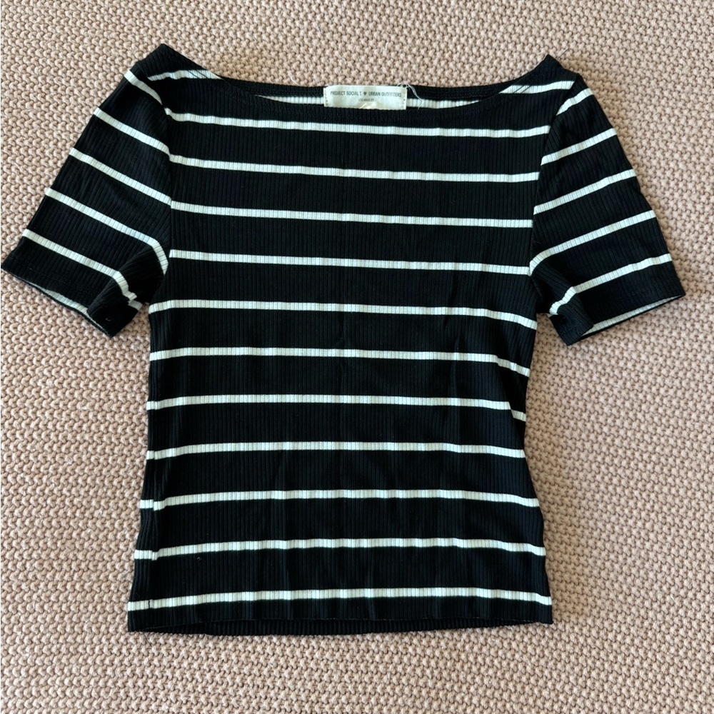 Urban Outfitters striped boat neck top